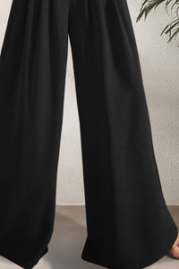 Womens Wide Leg Pants | Pocketed High Waist Wide Leg Pants | pants