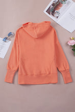 Load image into Gallery viewer, Orange Batwing Sleeve Pocketed Henley Hoodie | Tops/Sweatshirts &amp; Hoodies
