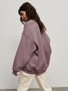 Oversize Round Neck Sweatshirt | Dropped Shoulder