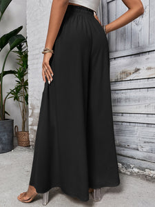 Wide Leg Pants | Tied High Waist Wide Leg Pants