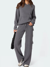 Load image into Gallery viewer, Hooded Top and Pants Sweater Set
