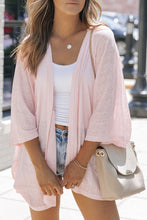 Load image into Gallery viewer, Pink Sheer Lightweight Knit Long Sleeve Cardigan
