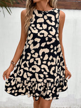 Load image into Gallery viewer, Tank Dress | Tied Leopard Round Neck Tank Dress
