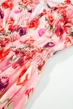 Load image into Gallery viewer, High Waist Mini Dress | Pink Abstract Print Dress
