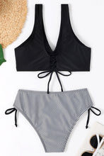 Load image into Gallery viewer, Two-Piece Bikini Set | Lace-Up Wide Strap Swim Set
