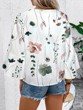 Load image into Gallery viewer, Ruffled Top | Printed V-Neck Half Sleeve Blouse
