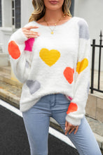 Load image into Gallery viewer, Heart Pattern Long Sleeve Sweater
