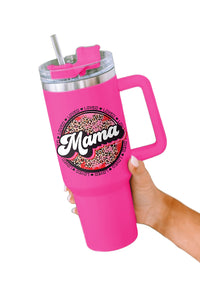 Rose Mama Leopard Print Stainless Steel Insulate Cup with Handle 40oz | Accessories/Tumblers