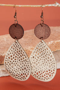 Drop Hook Earrings | Apricot Color-Block Cut-Out