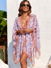 Load image into Gallery viewer, Swimwear Cover Up Set | Printed Plunge Two Piece Swimwear
