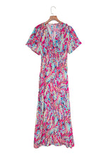 Load image into Gallery viewer, Wrap V Neck Floral Maxi Dress | Dresses/Floral Dresses
