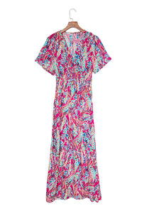 Wrap V Neck Floral Maxi Dress | Dresses/Floral Dresses