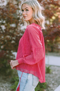 Rose Printed Tassel Tie Blouse | Tops/Blouses & Shirts