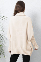 Load image into Gallery viewer, Turtle Neck Long Sleeve Ribbed Sweater
