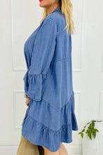 Load image into Gallery viewer, Denim Dress | Flare Sleeve Dress
