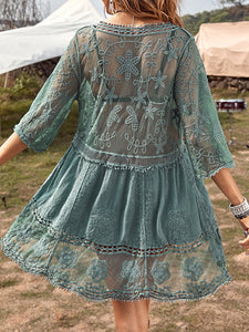 Womens Cover Up Dress | Lace Detail Plunge Cover-Up Dress | Dresses/Mini Dresses