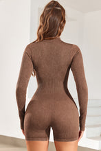 Load image into Gallery viewer, Womens Long Sleeve Romper |Mock Neck Long Sleeve Romper
