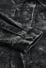 Load image into Gallery viewer, Oversized Shacket | Black Vintage Distressed Mineral Wash
