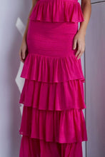 Load image into Gallery viewer, Ruffled Hem Dress | Pink Smocked Ruffled Layered Dress
