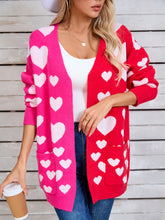 Load image into Gallery viewer, Angel Wing Hearts Long Sleeve Cardigan
