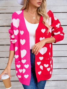 Angel Wing Hearts Long Sleeve Cardigan