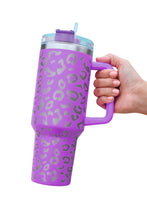 Load image into Gallery viewer, Double Insulated Cup | Purple Leopard Spotted Stainless
