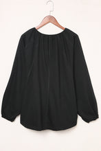 Load image into Gallery viewer, Black Split V Neck Dolman Top | Tops/Blouses &amp; Shirts
