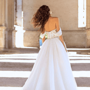 A-Line Boho Wedding Dresses | Off The Shoulder Broke Girl Philanthropy