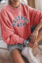 Load image into Gallery viewer, Womens Graphic Top-BASEBALL MOM Graphic Drop Shoulder Sweatshirt | Graphic/Graphic Sweatshirts
