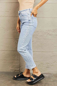 Skinny Blue Jeans-BAYEAS High Waisted Skinny Blue Jeans | Blue Jeans