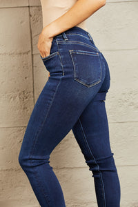 Blue Jeans-BAYEAS Mid Rise Slim Blue Jeans | Blue Jeans