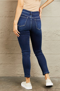 Blue Jeans-BAYEAS Mid Rise Slim Blue Jeans | Blue Jeans