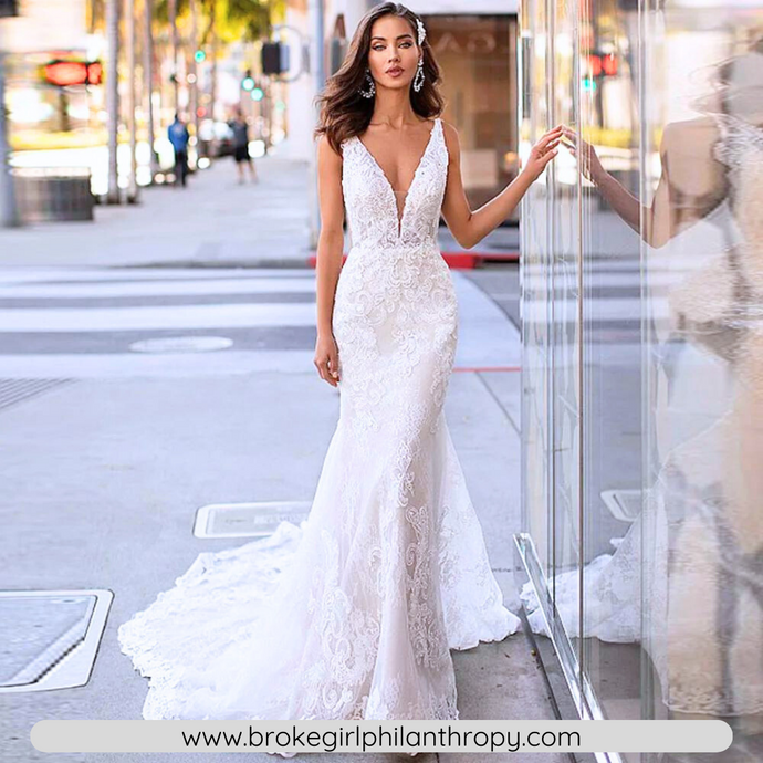 Mermaid Wedding Dress-Beach Wedding Dress-Lace Chiffon | Wedding Dresses