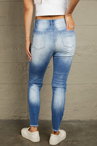 Blue Jeans-Baeful Faded Mid High Rise Jeans | blue jean shorts