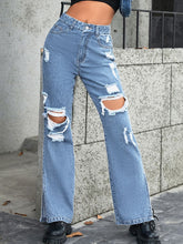 Load image into Gallery viewer, Blue Jeans | Distressed Blue Jeans Broke Girl Philanthropy
