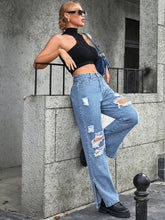 Load image into Gallery viewer, Blue Jeans-Blue Jeans |  Distressed Blue Jeans | Jeans
