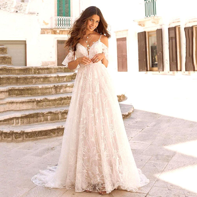 Bohemian Wedding Dress-Backless Lace Wedding Dress | Wedding Dresses