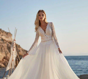 Bohemian Wedding Dress- Lace Backless Wedding Dress | Wedding Dresses