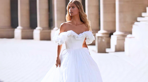 Off the Shoulder Wedding Dress-Bohemian Backless Beach Wedding Dress | Wedding Dresses