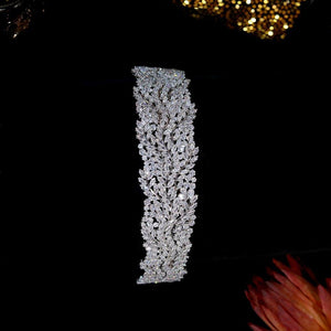 Bohemian Retro Silver CZ Bridal Tiara Bridal Headband, Princess Dress Tiara, CZ Headband for Bridal Gown Broke Girl Philanthropy