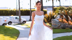 Lace Wedding Dress-Bohemian Strapless Beach Wedding Dress | Wedding Dresses