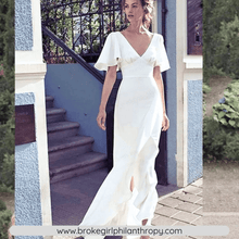 Load image into Gallery viewer, Beach Wedding Dress-Bohemian Chiffon Backless Wedding Dress | Wedding Dresses
