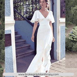 Beach Wedding Dress-Bohemian Chiffon Backless Wedding Dress | Wedding Dresses
