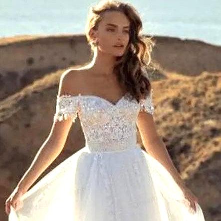 Bohemian Wedding Dress-Sweetheart Beach Wedding Dress | Wedding Dresses