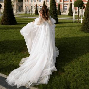 Beach Wedding Dress-Off the Shoulder Bridal Gown