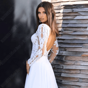 Long Sleeve Wedding Dress-Bohemian Wedding Dress Bridal Gown | Wedding Dresses