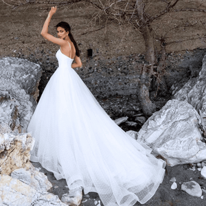 Backless Wedding Dress-Princess Tulle Bridal Gown