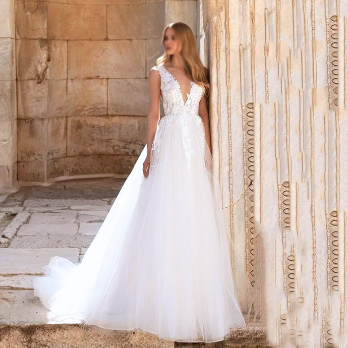 Bohemian Wedding Dress-Lace A Line Bridal Gown | Wedding Dresses