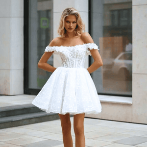 Short Wedding Dress | Long Sleeve Lace Bridal Dress | Wedding Dresses