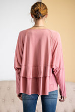 Load image into Gallery viewer, Pink Lace Top | Lace Detailing Tunic Blouse
